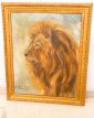 Huile sur Toile Lion Signé J.GOMEZ