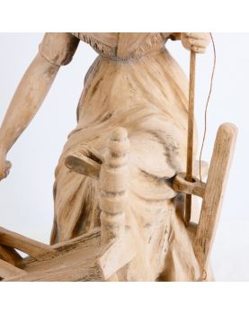 Subject Seated Woman in Terracotta Spinner Signed Richard AURILI