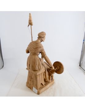 Subject Seated Woman in Terracotta Spinner Signed Richard AURILI