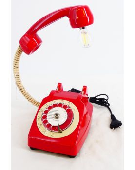 Vintage Red Telephone Lamp