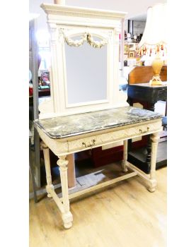 Coiffeuse Style Louis XVI Dessus Marbre Vert