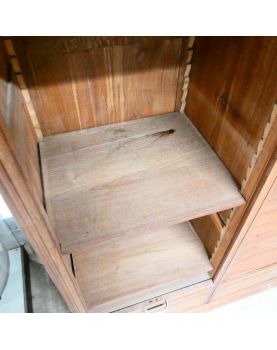 Double Curtain File Cabinet with Key