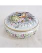 Earthenware Candy Box with Floral and Bird Decor