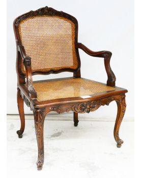 Fauteuil Canné Style Louis XV