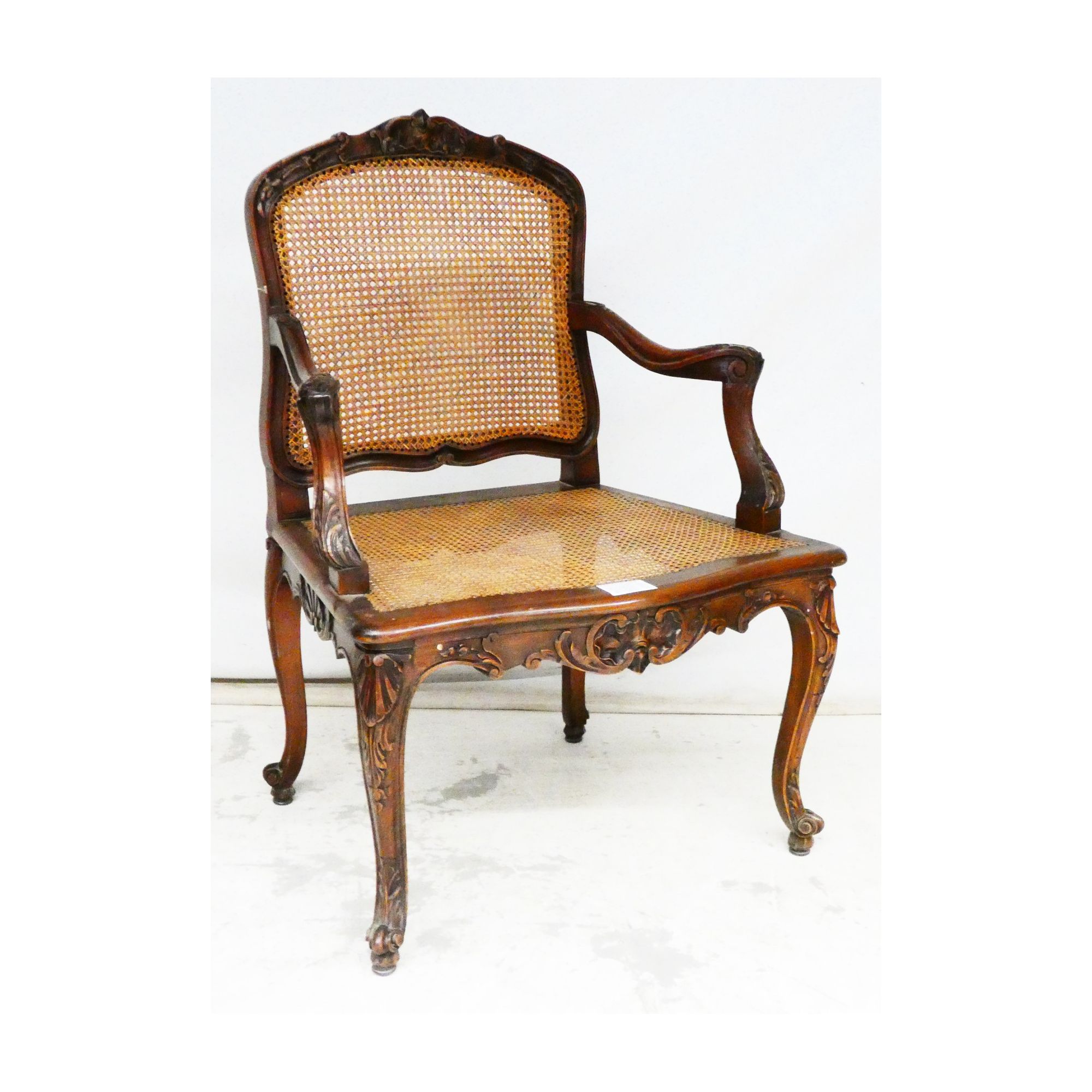 Fauteuil Canné Style Louis XV Fauteuil Canné Style Louis XV