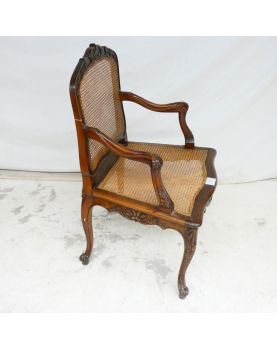 Fauteuil Canné Style Louis XV