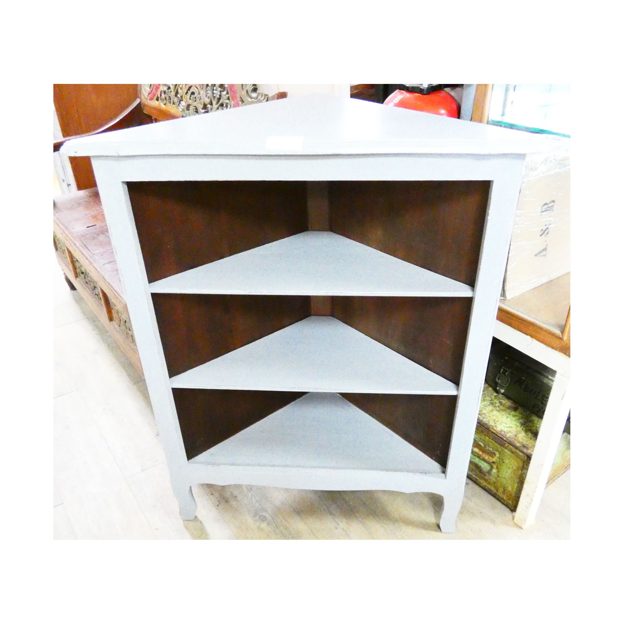 Patinated Corner Cabinet Patinated Corner Cabinet