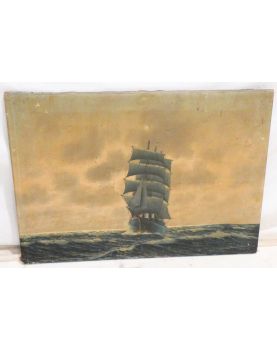 Grande Huile sur Toile Marine Non Encadrée
