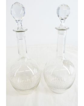 Paire de Carafes Baccarat Nancy Non Signées