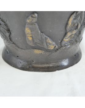 Grand Vase Asiatique Anses Décor Eléphants