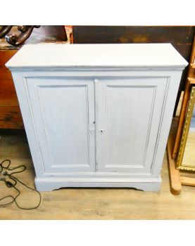Grey Patinated Cabinet 2 Doors with Key