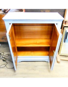 Grey Patinated Cabinet 2 Doors with Key