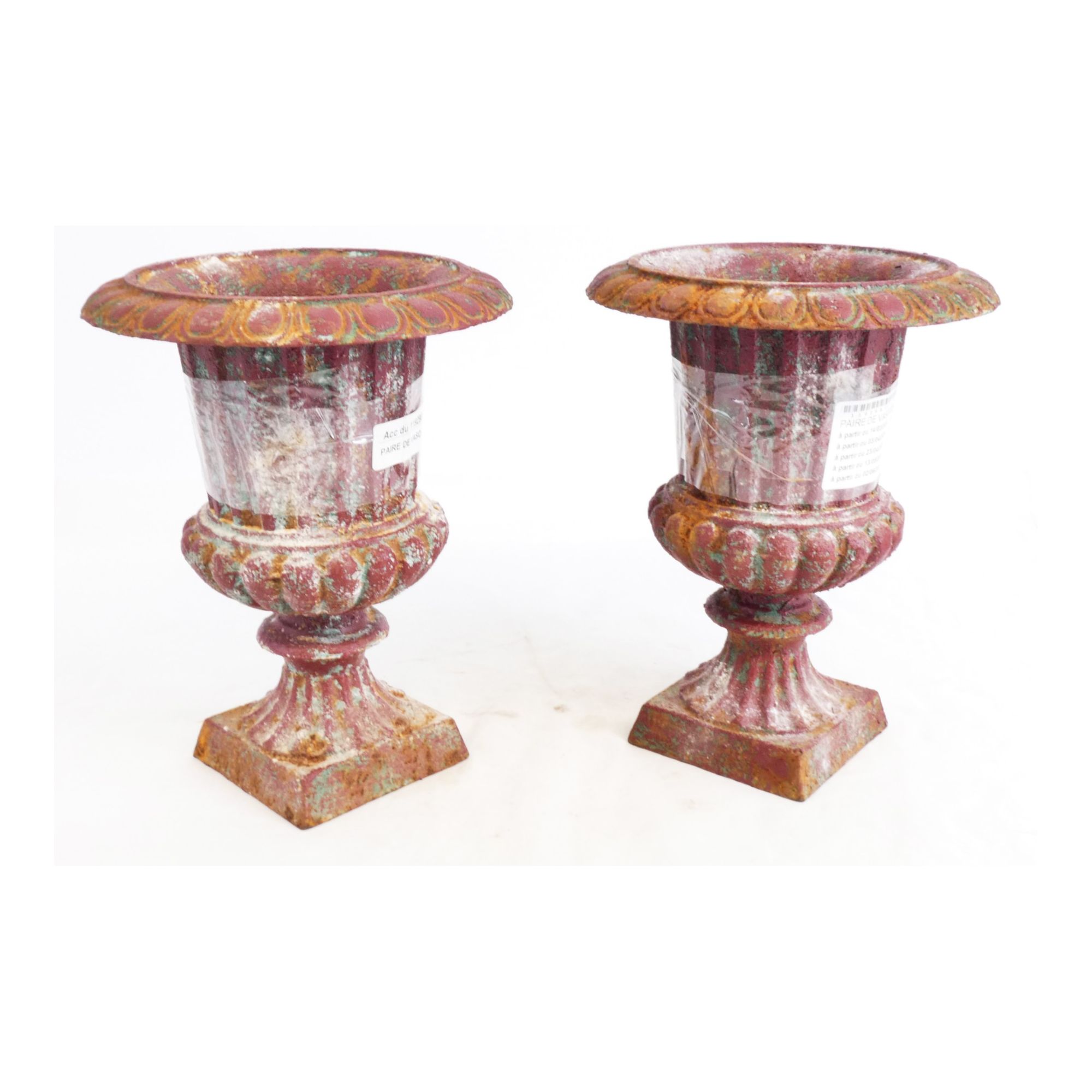Paire de Petits Vases Médicis en Fonte Paire de Petits Vases Médicis en Fonte