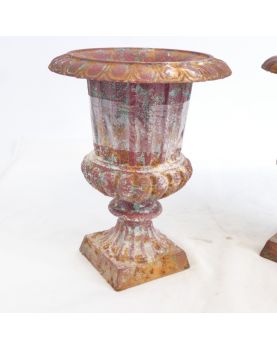 Paire de Petits Vases Médicis en Fonte