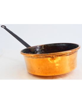 Copper Pan with Wrought Iron Handle
