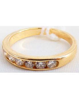 Half Alliance in 18k Gold 8 Grams of Diamond 0.70 Carat with Invoice