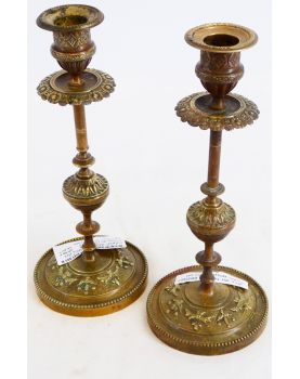 Pair of Bronze Candlesticks