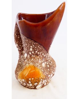 Brown Pitcher Vase VALLAURIS Style
