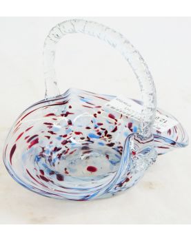 Petit Panier en Verre Soufflé Coloré Clichy