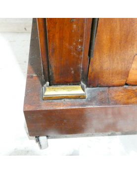 Empire Display Cabinet 1 Drop-Down 2 Glass Doors on Casters with Keys