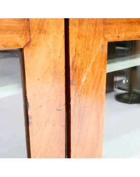 Empire Display Cabinet 1 Drop-Down 2 Glass Doors on Casters with Keys