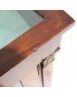 Empire Display Cabinet 1 Drop-Down 2 Glass Doors on Casters with Keys