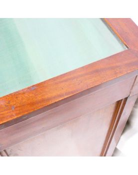 Empire Display Cabinet 1 Drop-Down 2 Glass Doors on Casters with Keys