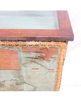 Empire Display Cabinet 1 Drop-Down 2 Glass Doors on Casters with Keys