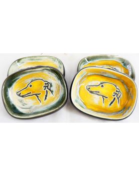 Set of 4 50s Pocket Empties with Dog Decor
