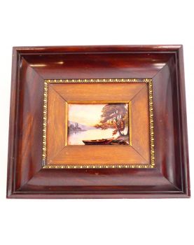 Limoges Enamel Frame Signed CIBOT