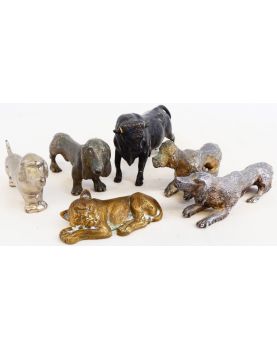 Lot de 6 Sujets Animaliers en Métal