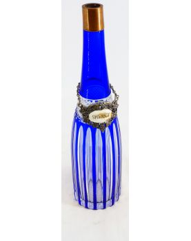 Bouteille SHERRY en Cristal Bleu