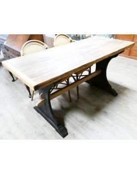 Ancienne Table Patinée Noir et Brut
