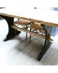 Ancienne Table Patinée Noir et Brut
