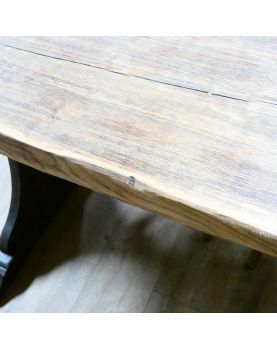 Ancienne Table Patinée Noir et Brut