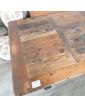 Table Rectangulaire Style Industriel avec Pied en Fonte et Plateau en Orme