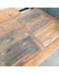 Table Rectangulaire Style Industriel avec Pied en Fonte et Plateau en Orme