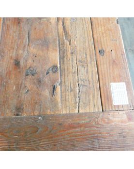 Table Rectangulaire Style Industriel avec Pied en Fonte et Plateau en Orme