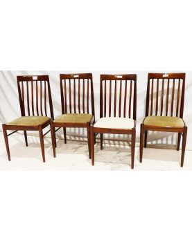 BRAMIN Set of 4 Danish Chairs