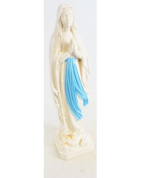 Religious Subject Saint Bernadette in Painted Plaster