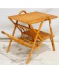 Small Rattan Magazine Rack Table