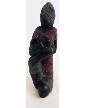 Sculpture en Pierre Femme à l’Enfant