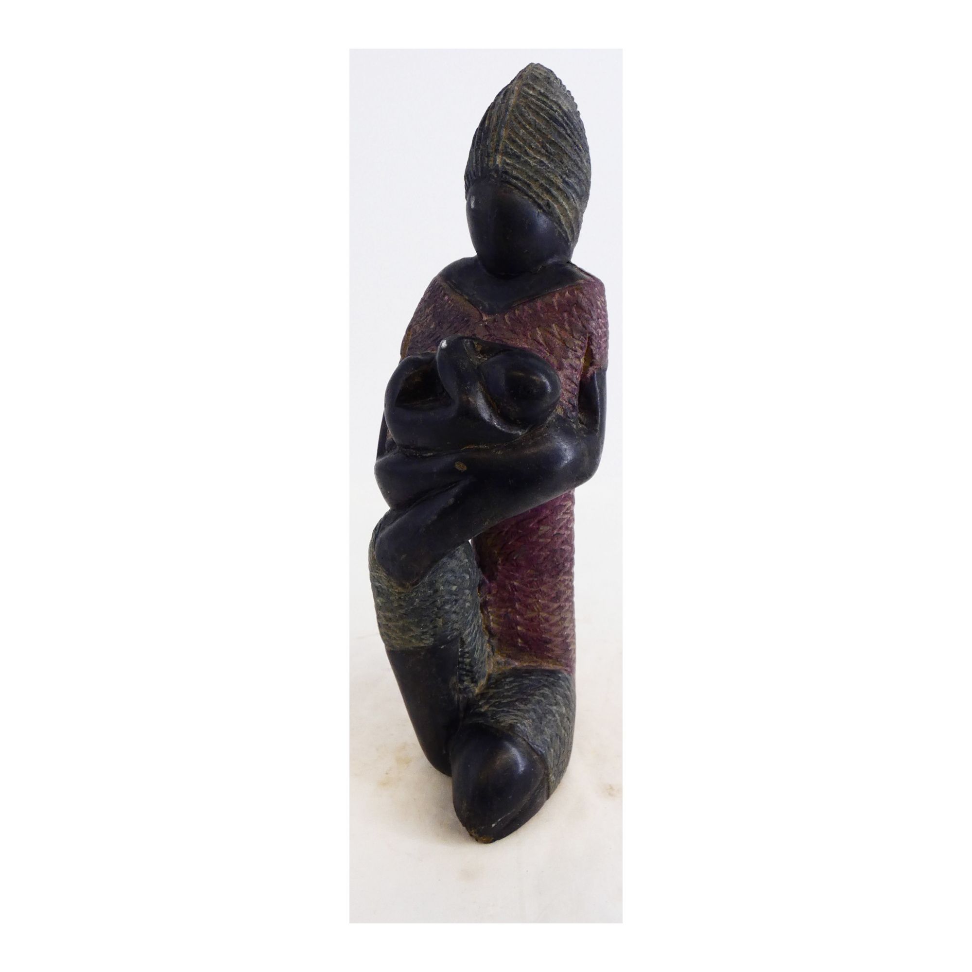 Sculpture en Pierre Femme à l’Enfant Sculpture en Pierre Femme à l’Enfant