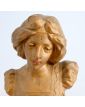 Bust of Autumn Woman in Golden Plaster