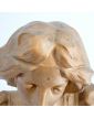 Bust of Autumn Woman in Golden Plaster