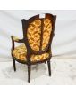 Fauteuil en Bois Louis XVI Couleur Moutarde