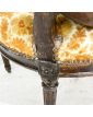Fauteuil en Bois Louis XVI Couleur Moutarde