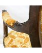 Fauteuil en Bois Louis XVI Couleur Moutarde