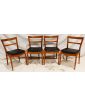 Série de 4 Chaises en Skaï Noir STOCKOLM