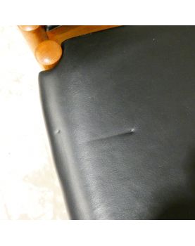 Série de 4 Chaises en Skaï Noir STOCKOLM